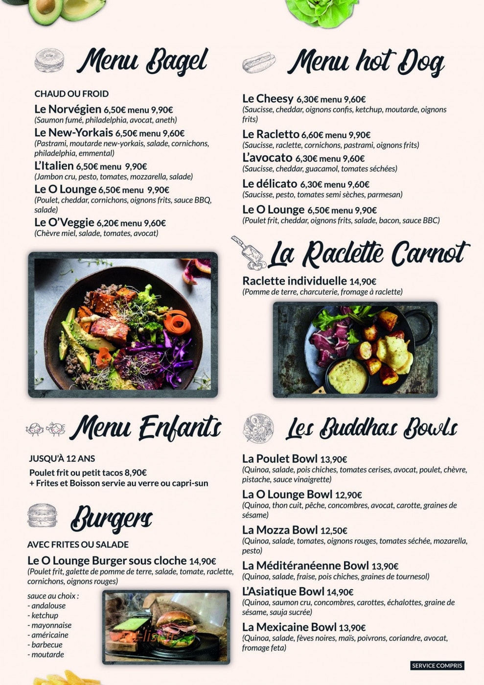 O lounge — carte page 3