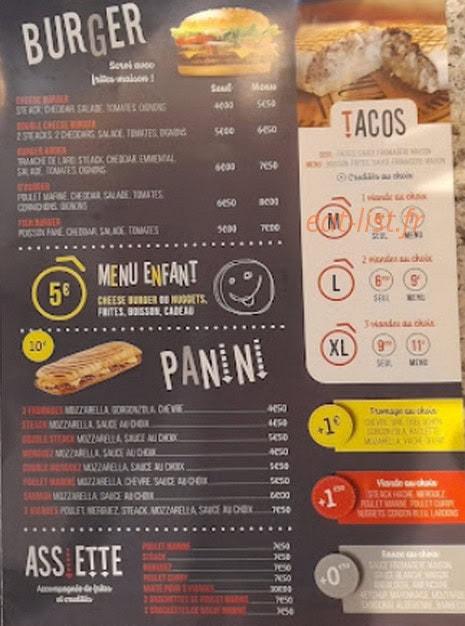Ô Pizza — carte page 3
