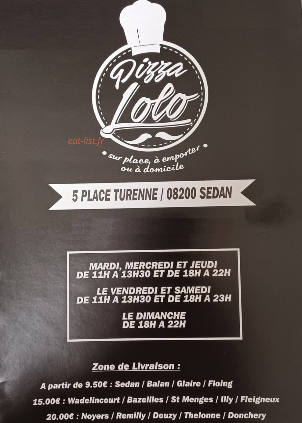 Pizza Lolo — carte page 1