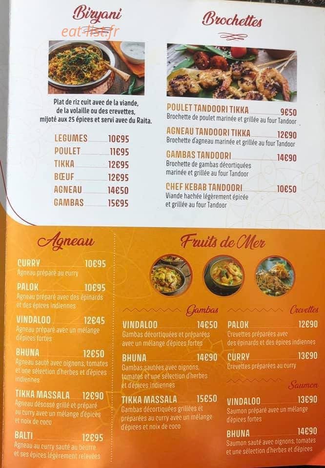 Saveurs de l’Inde — carte page 2
