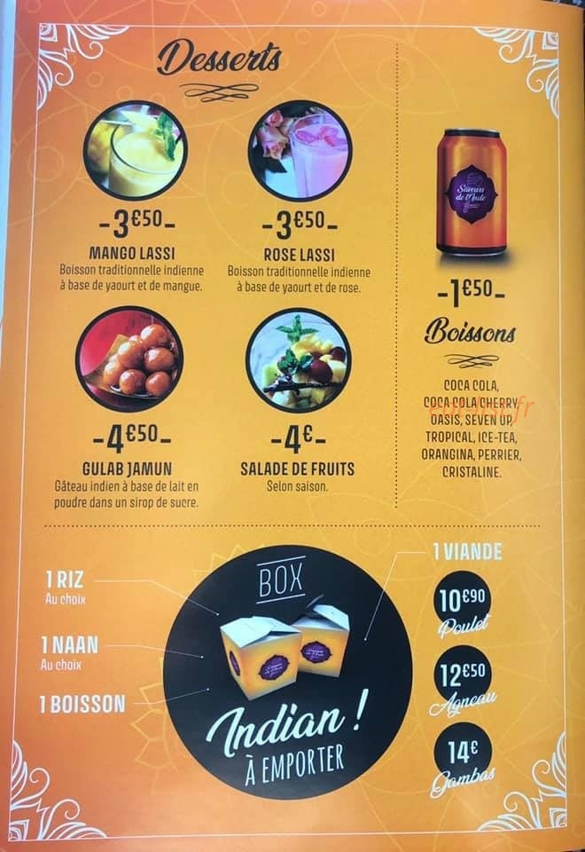 Saveurs de l’Inde — carte page 5