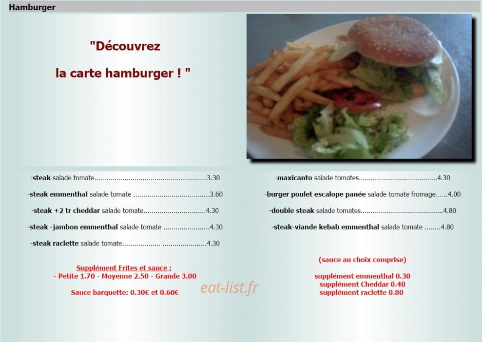 Chez Fabrice — carte page 2