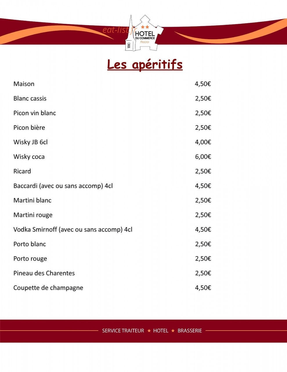 Hôtel du commerce — carte page 1