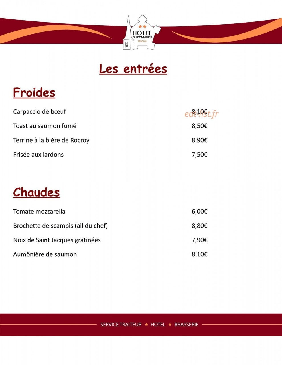Hôtel du commerce — carte page 2