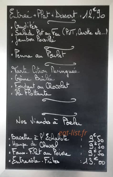 Au Bon Accueil — carte page 1