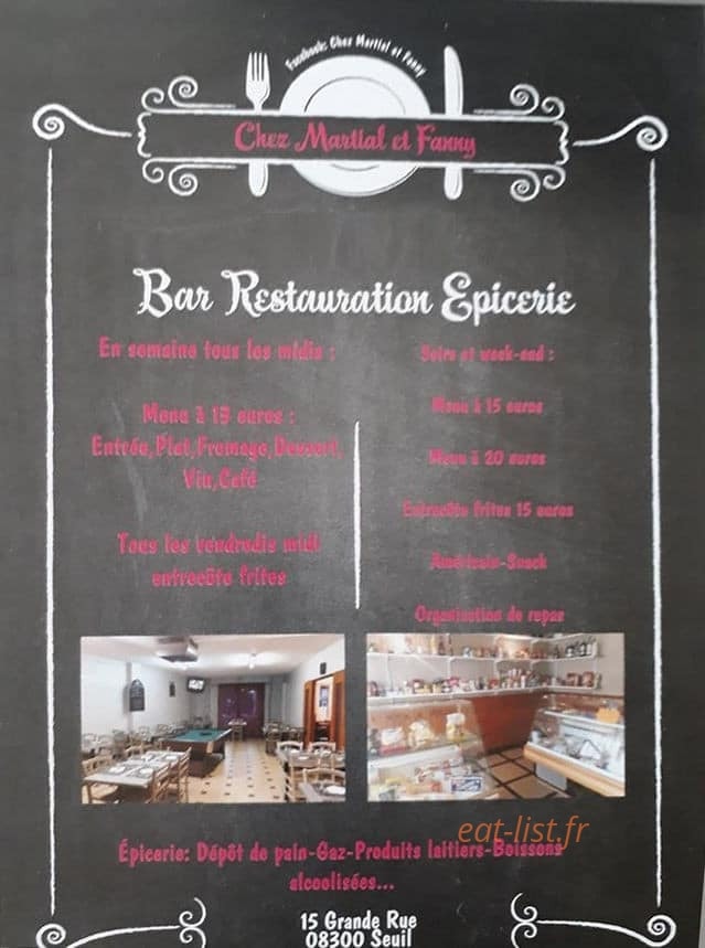 Chez Martial Et Fanny — carte page 1