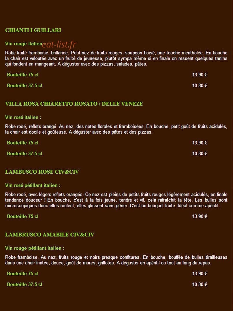 Pizz'Alex — carte page 10