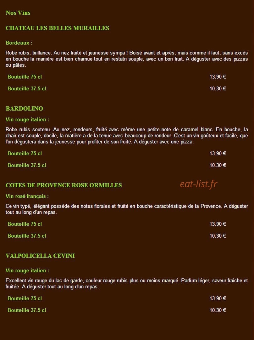Pizz'Alex — carte page 9