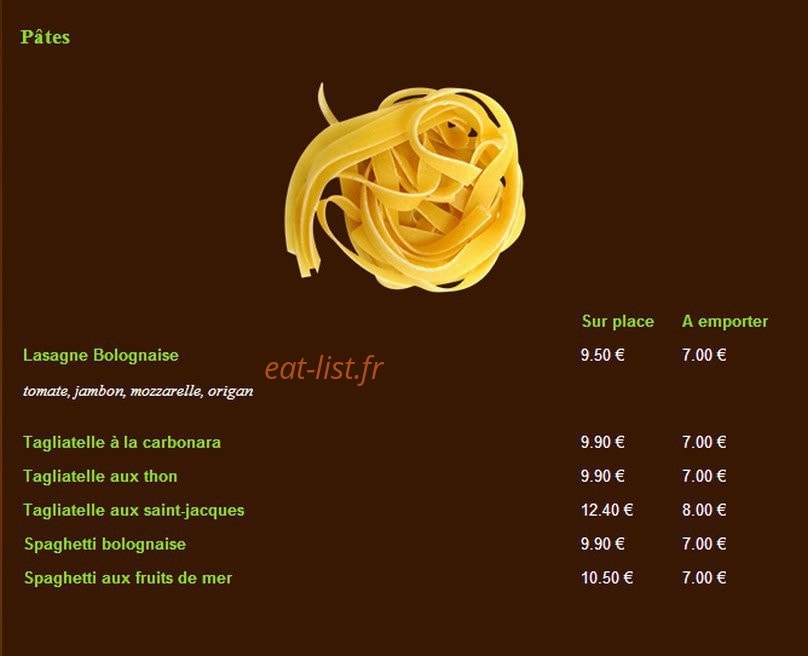 Pizz'Alex — carte page 4