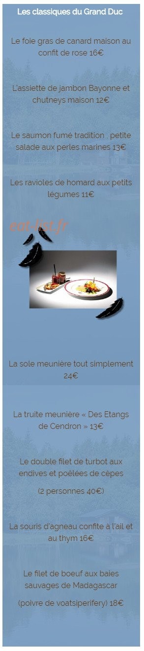 Le Lion D'Or — carte page 2
