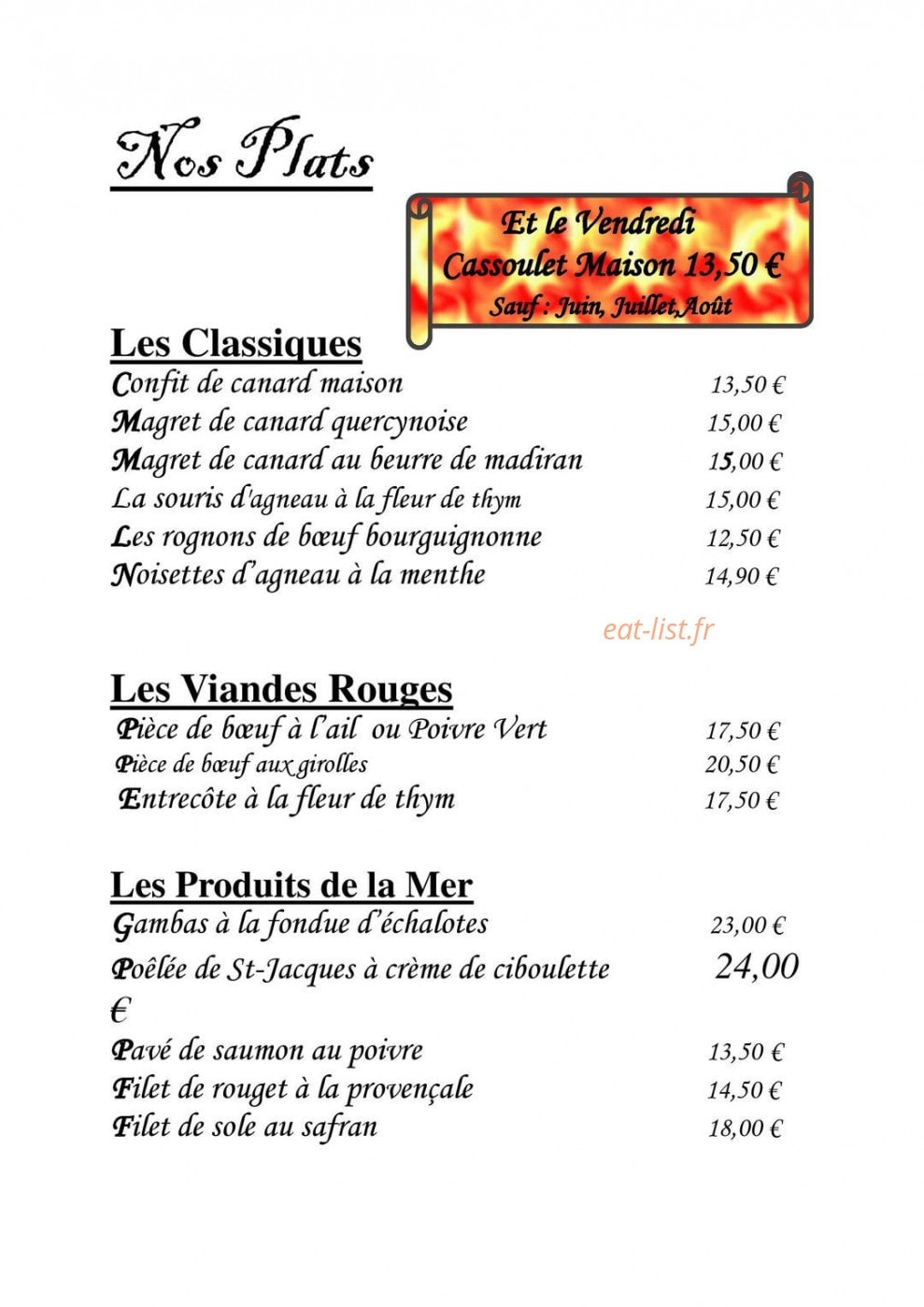 Saint Honoré — carte page 2
