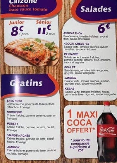 Restaurant Türquoise — carte page 2