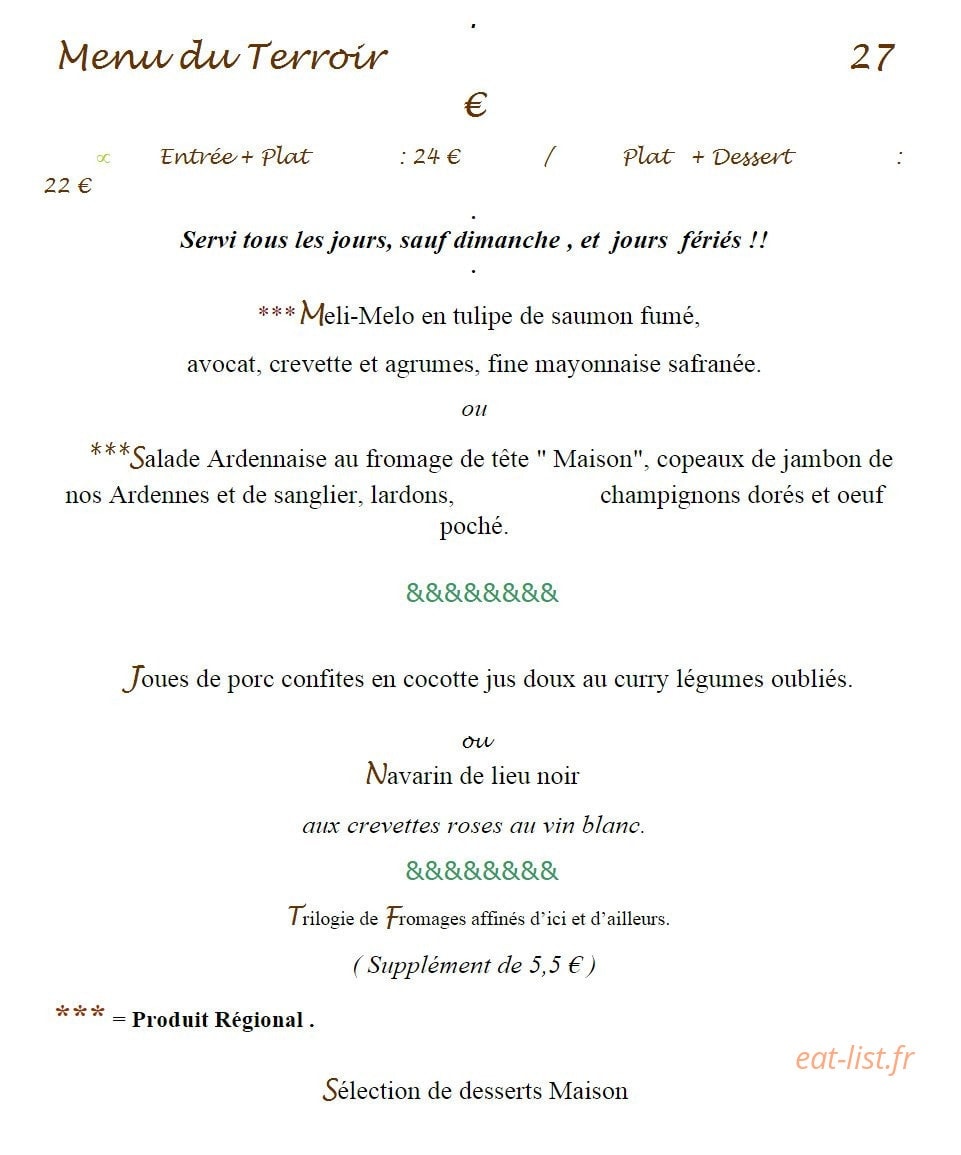 La Sapinière — carte page 1