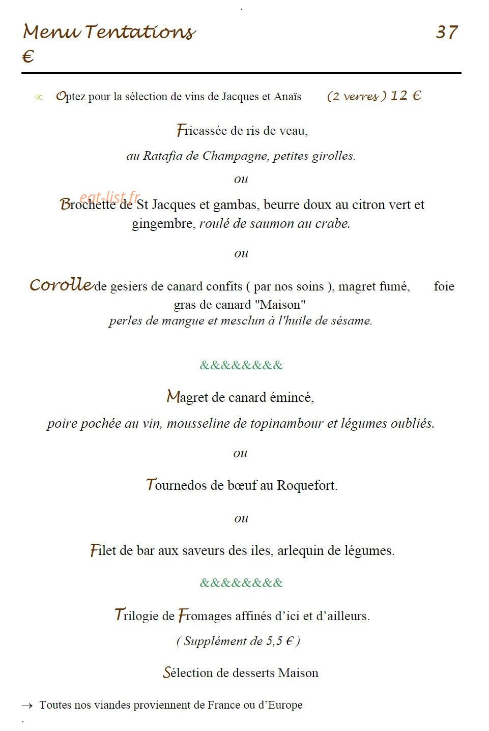 La Sapinière — carte page 2