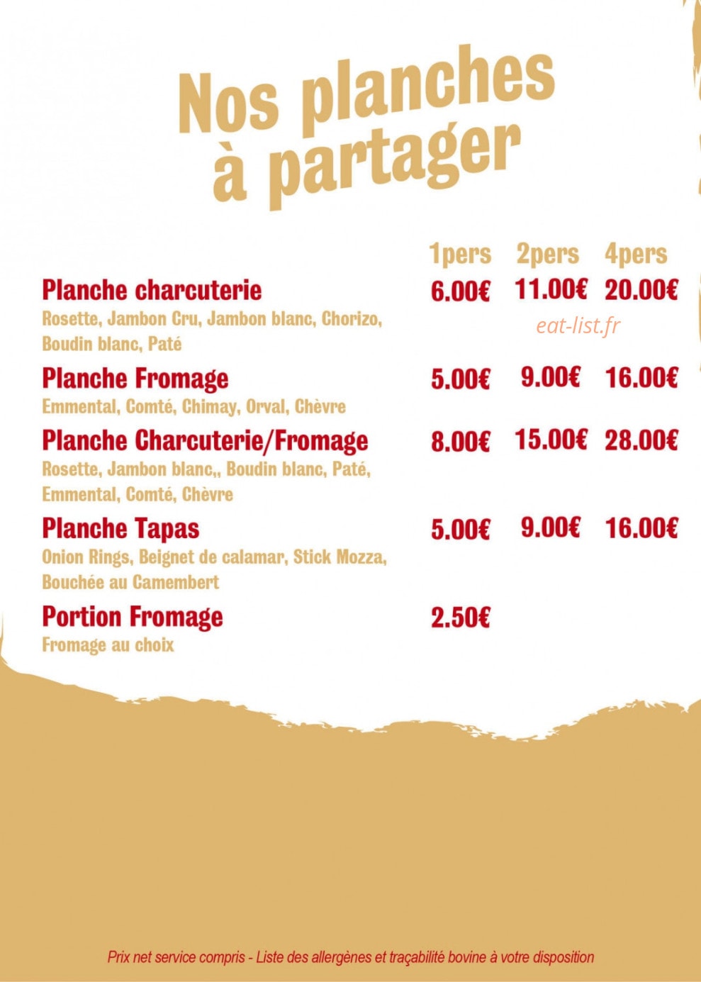 Chez Alex — carte page 2