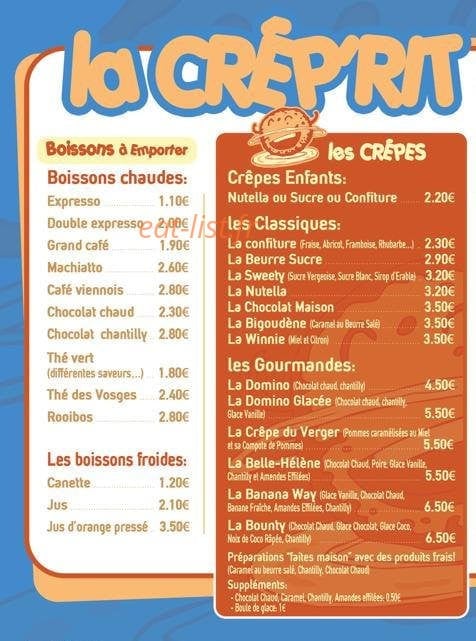 La Crêp'rit — carte page 1