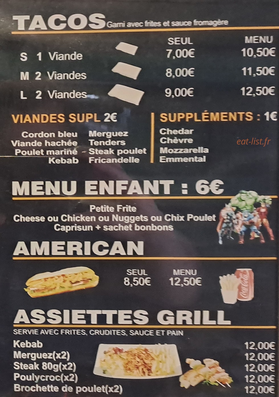 Royal Kebab — carte page 2