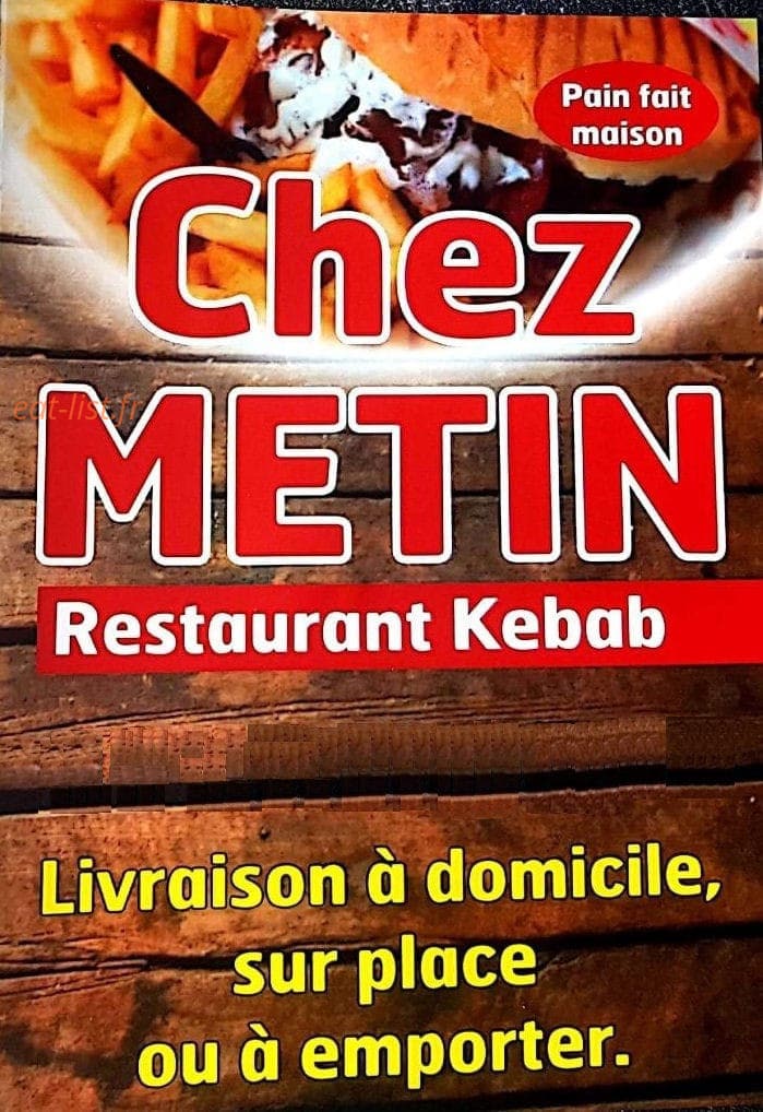 Chez Metin — carte page 1