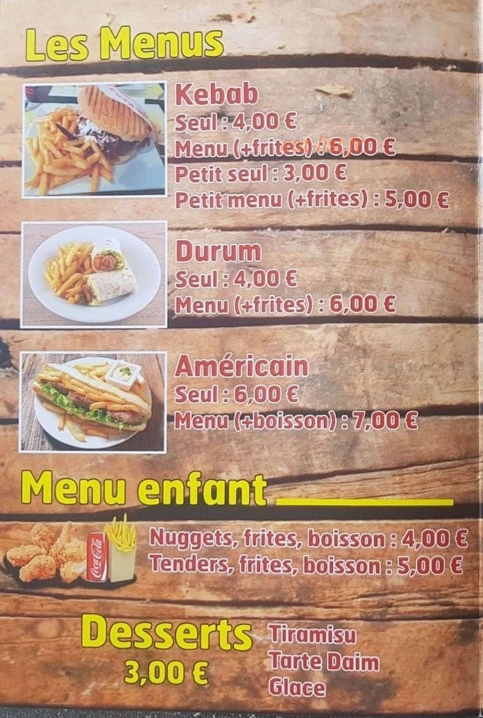 Chez Metin — carte page 3