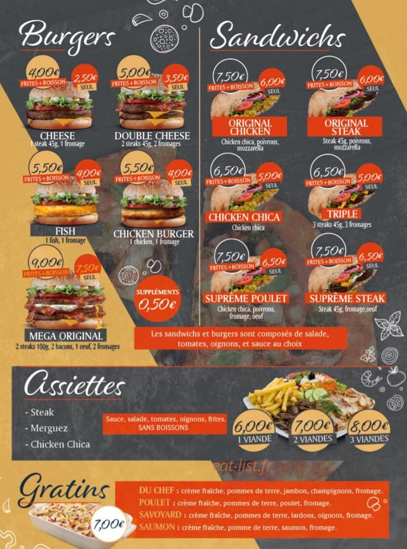 L'Original Pizza — carte page 3