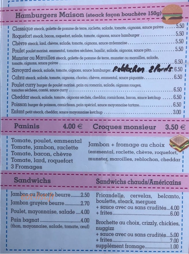 Snack e Frites — carte page 2