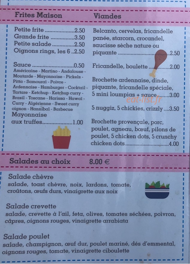 Snack e Frites — carte page 3
