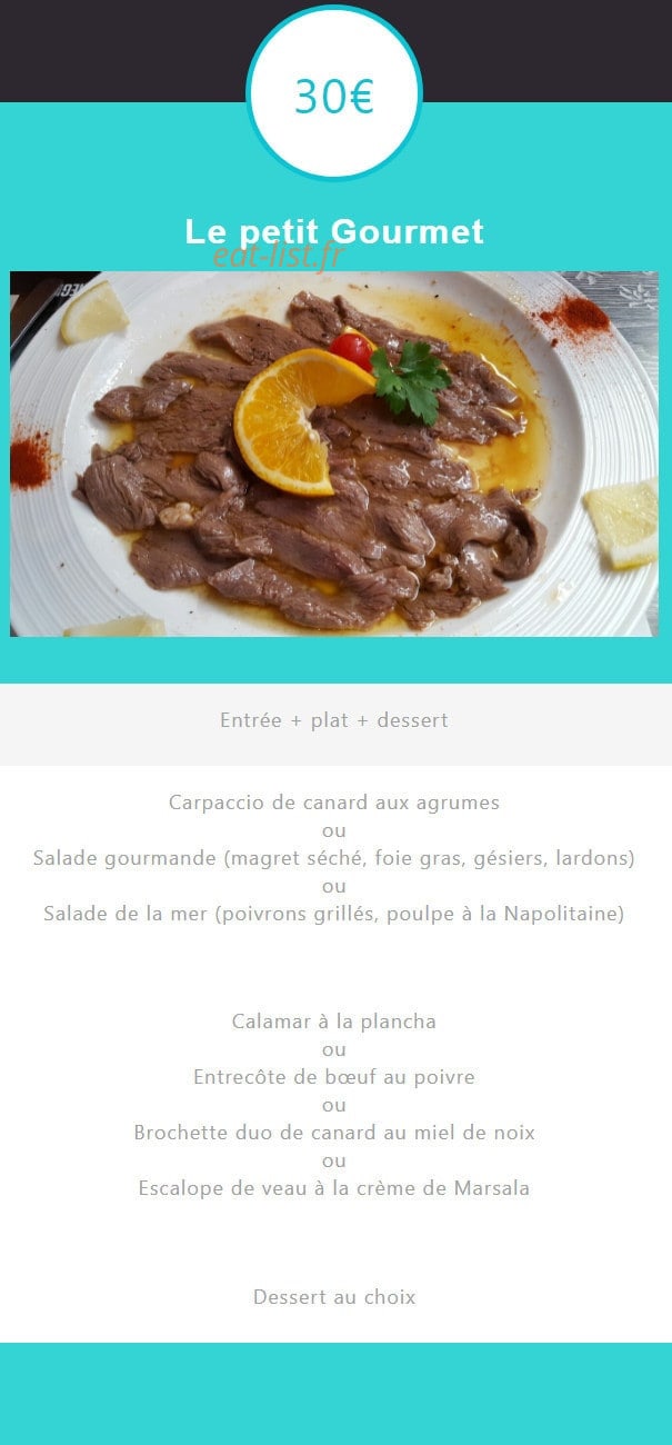 Au Grilladou — carte page 4