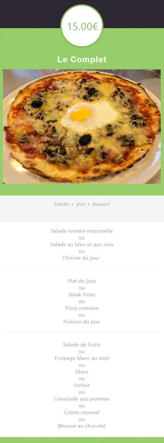 Au Grilladou — carte page 2