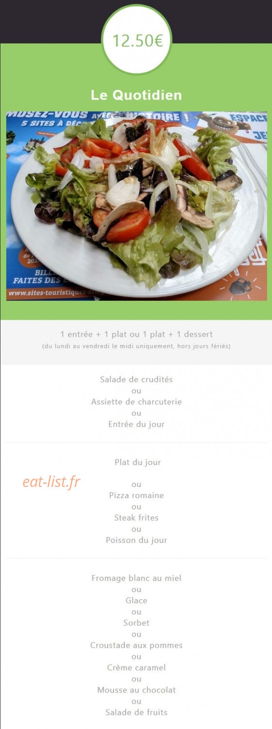 Au Grilladou — carte page 1