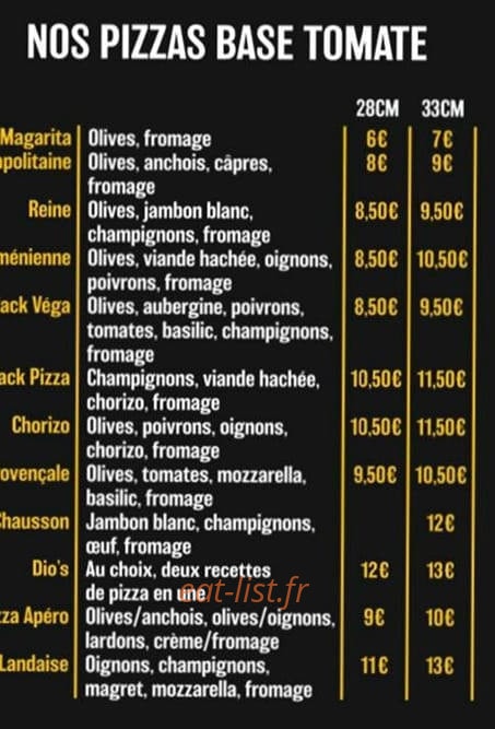 Black Pizz' — carte page 1