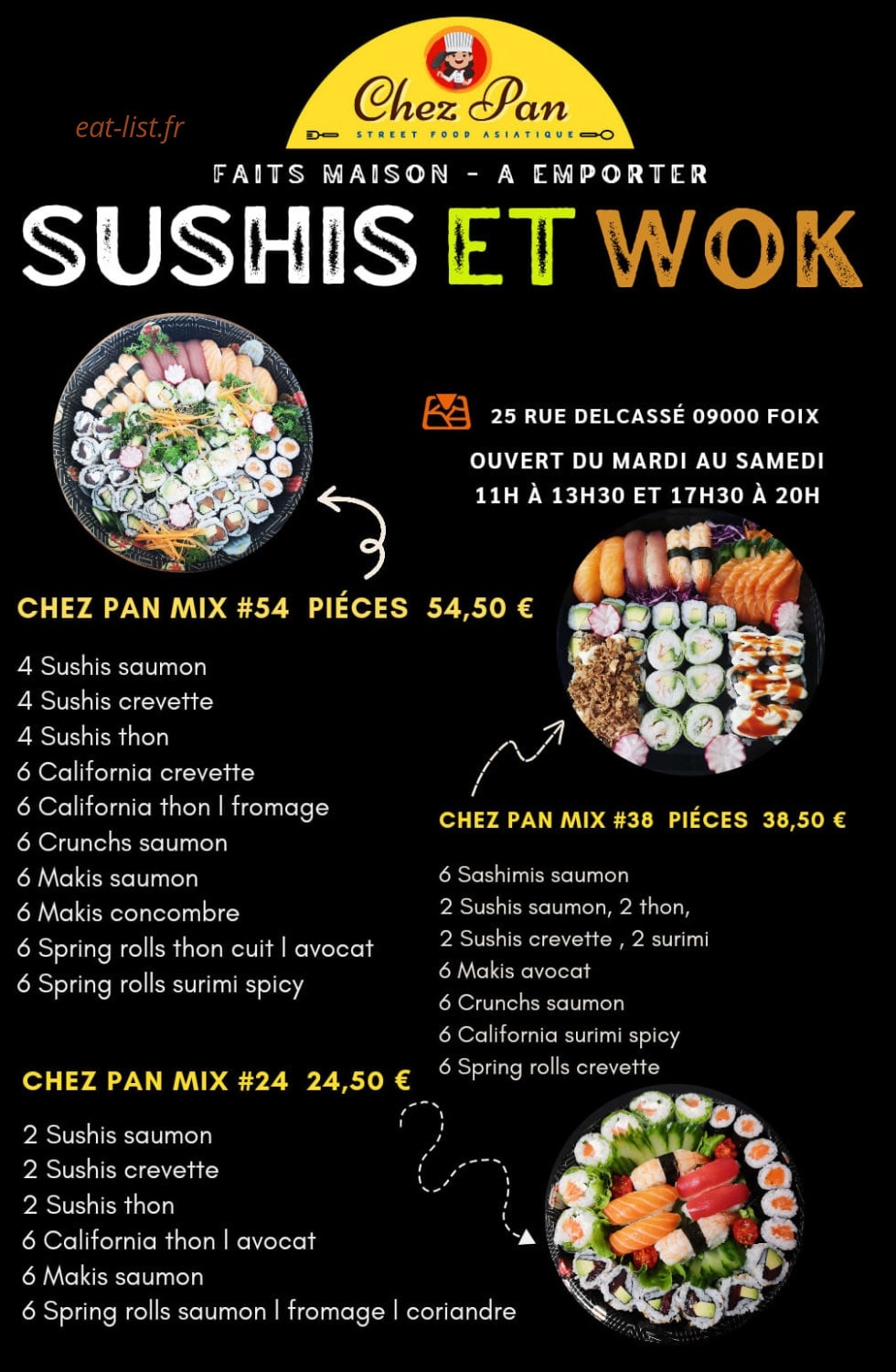 Chez Pan — carte page 1