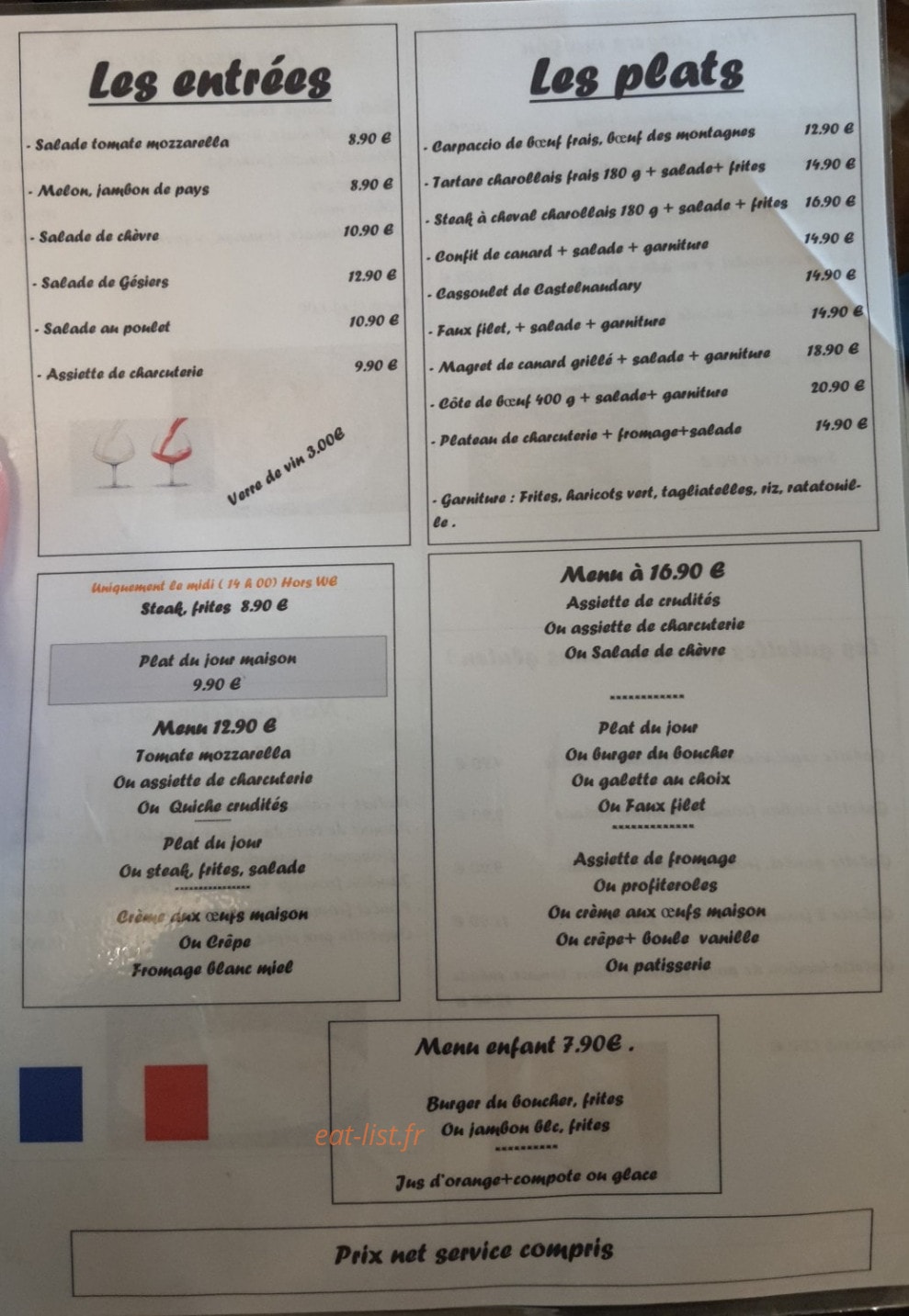 L'en cas — carte page 1