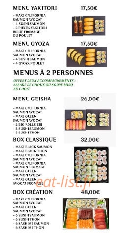 La Geisha — carte page 5