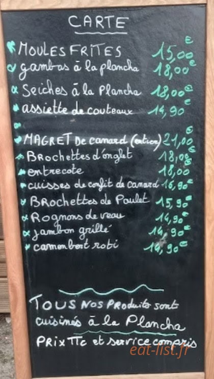 La Table Capricieuse — carte page 1
