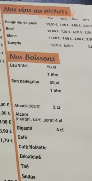 La Taverne — carte page 5