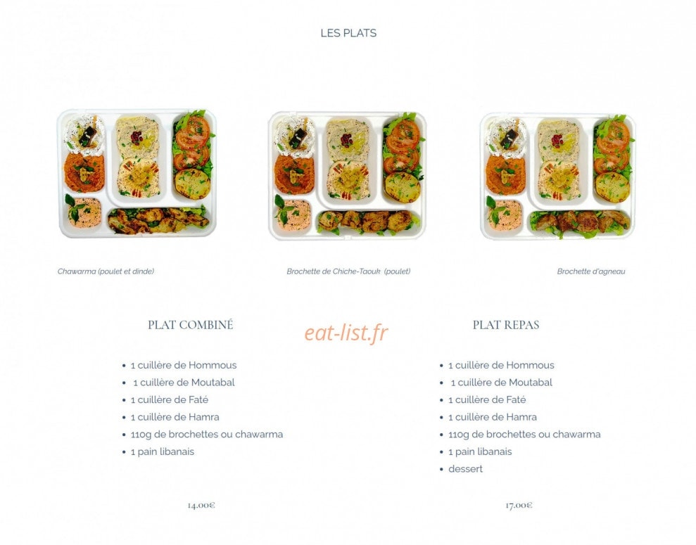 Saveurs du Liban — carte page 3
