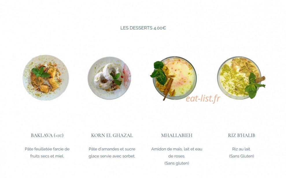 Saveurs du Liban — carte page 5