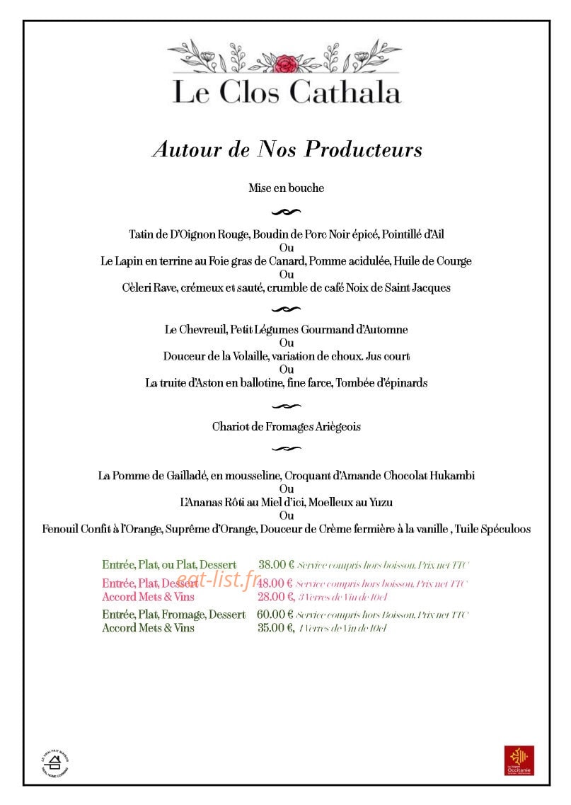 Le clos cathala — carte page 1