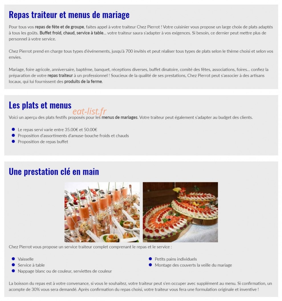 Chez Pierrot — carte page 1