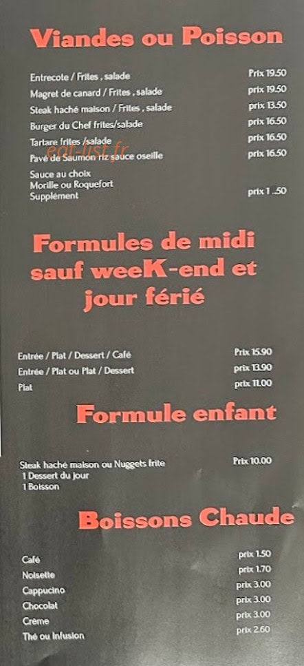 Brasserie Café de la poste — carte page 2