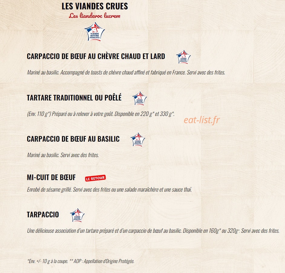 La Boucherie — carte page 4