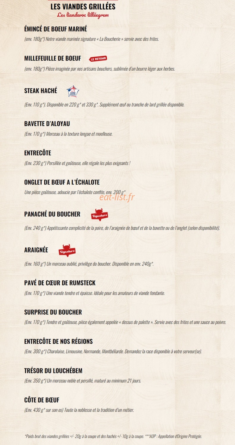 La Boucherie — carte page 3