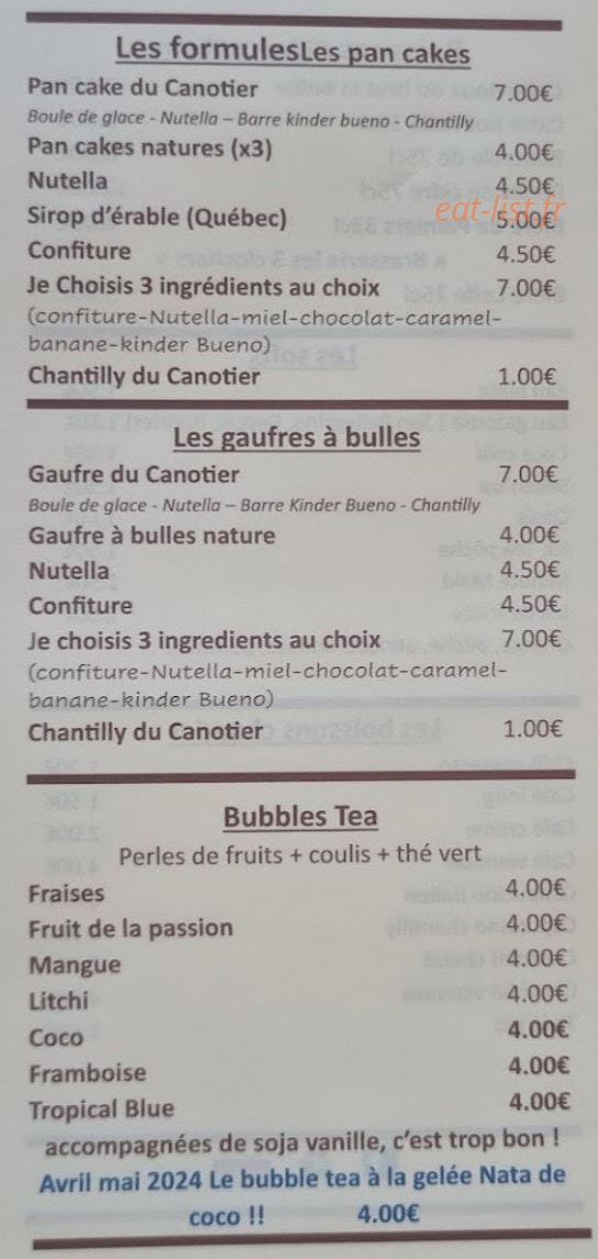 Le Canotier — carte page 3