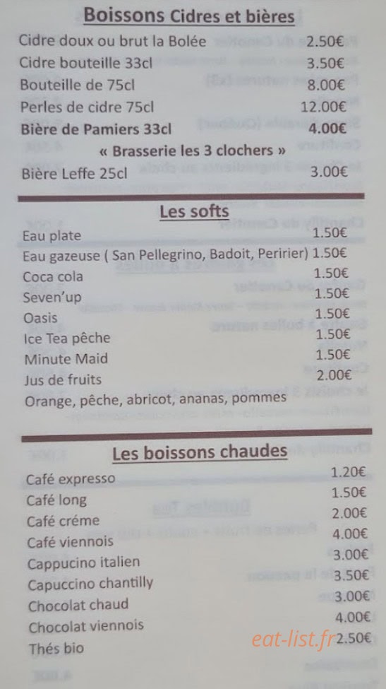 Le Canotier — carte page 6