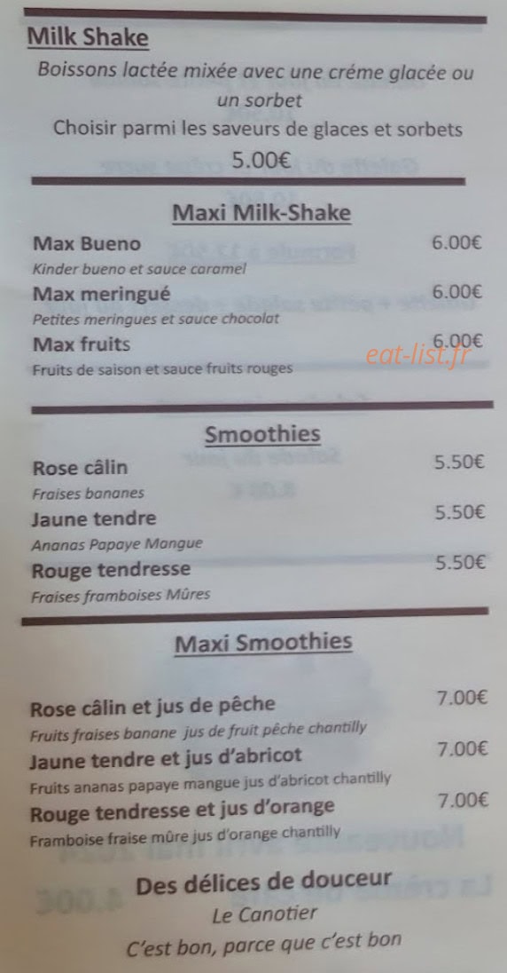 Le Canotier — carte page 5