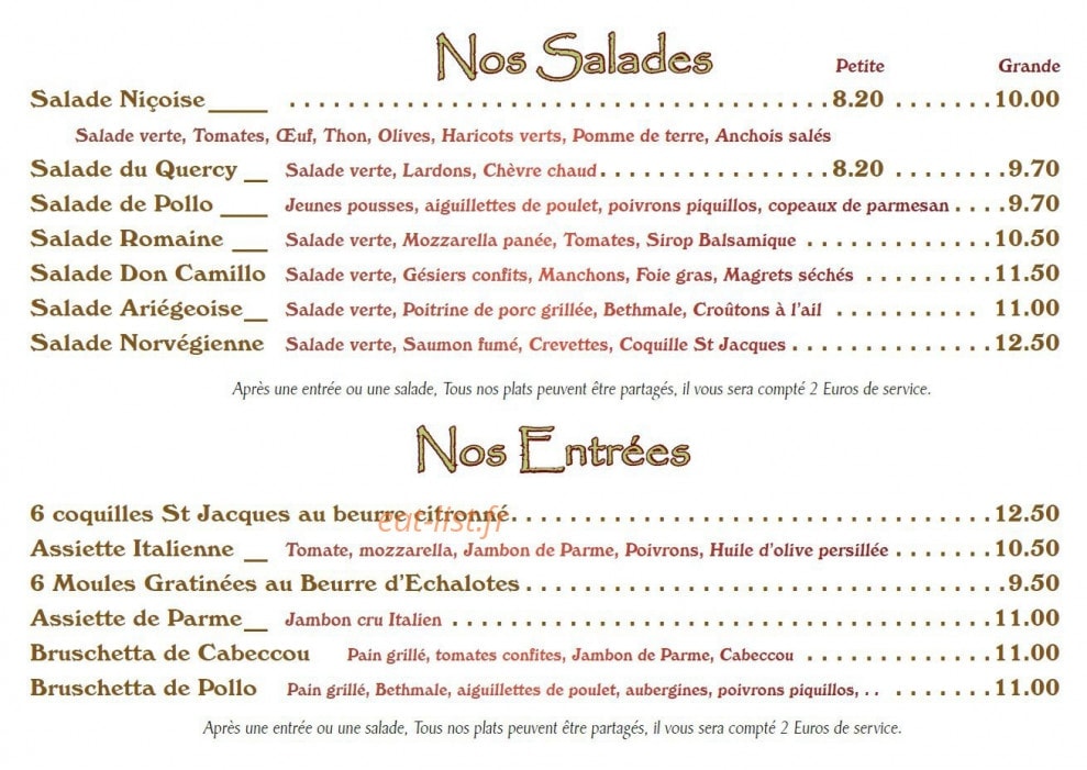 Le Don Camillo — carte page 2
