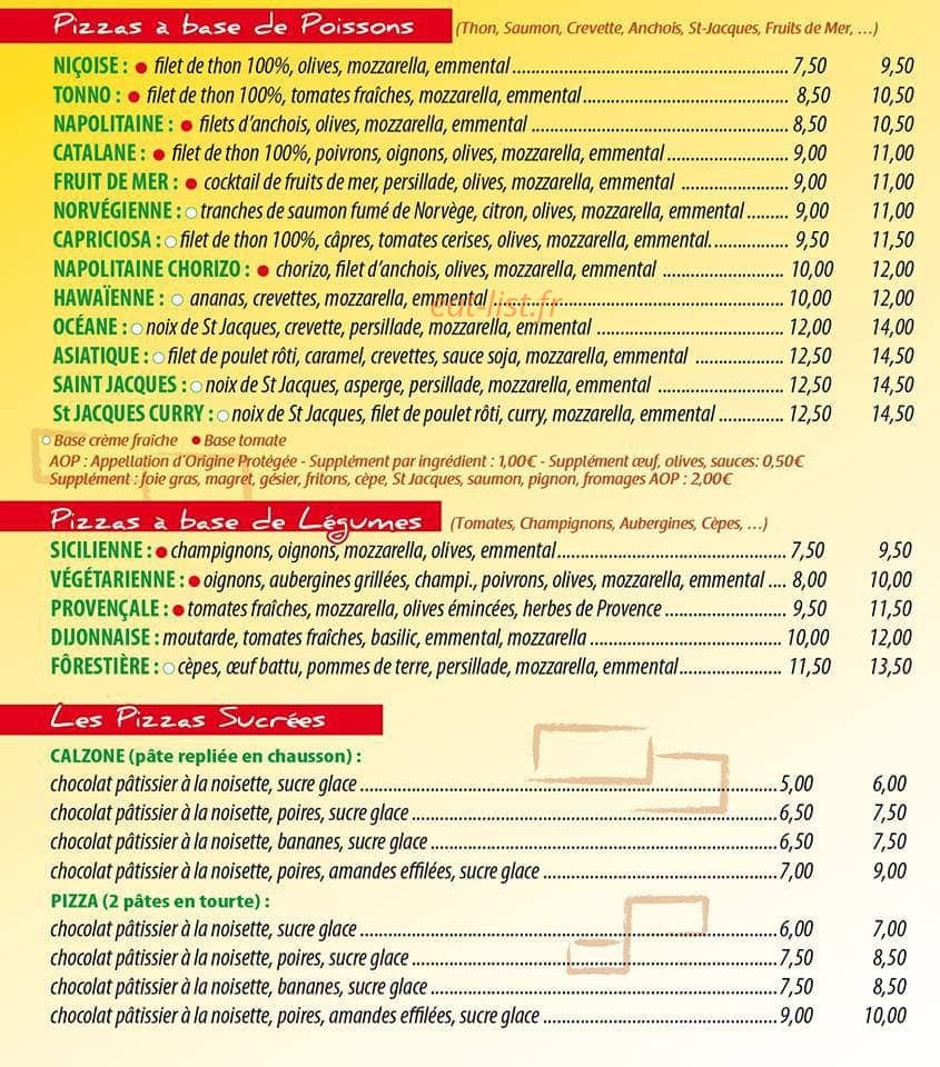 Pizza Jenzo — carte page 4