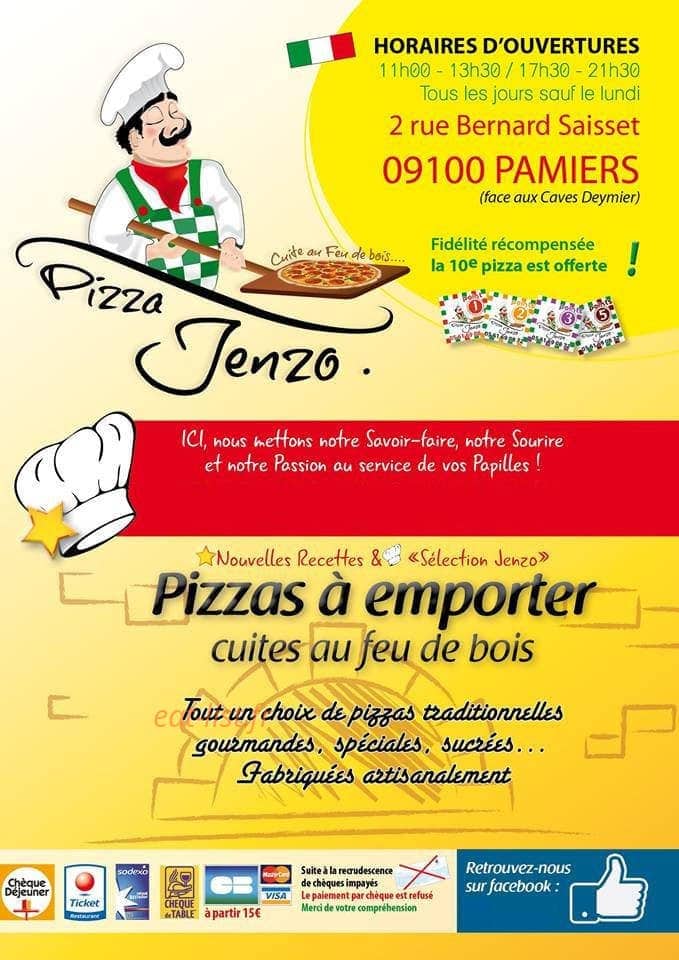 Pizza Jenzo — carte page 1
