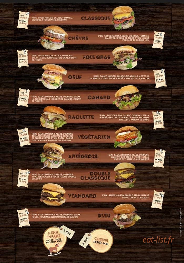 Burger Gourmet — carte page 2
