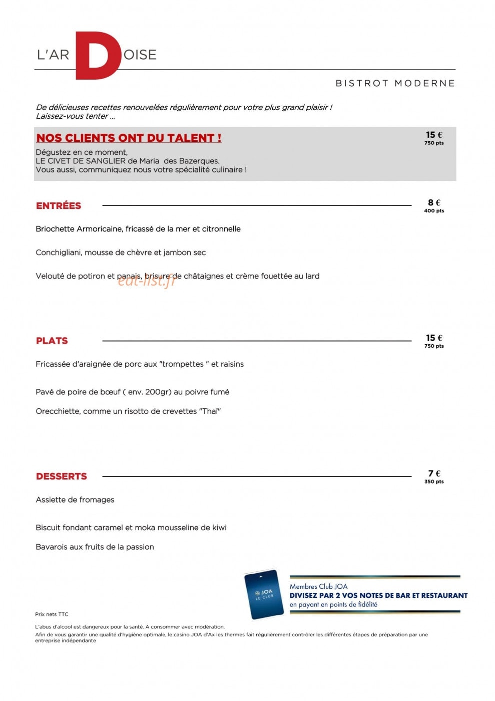 Joa — carte page 2